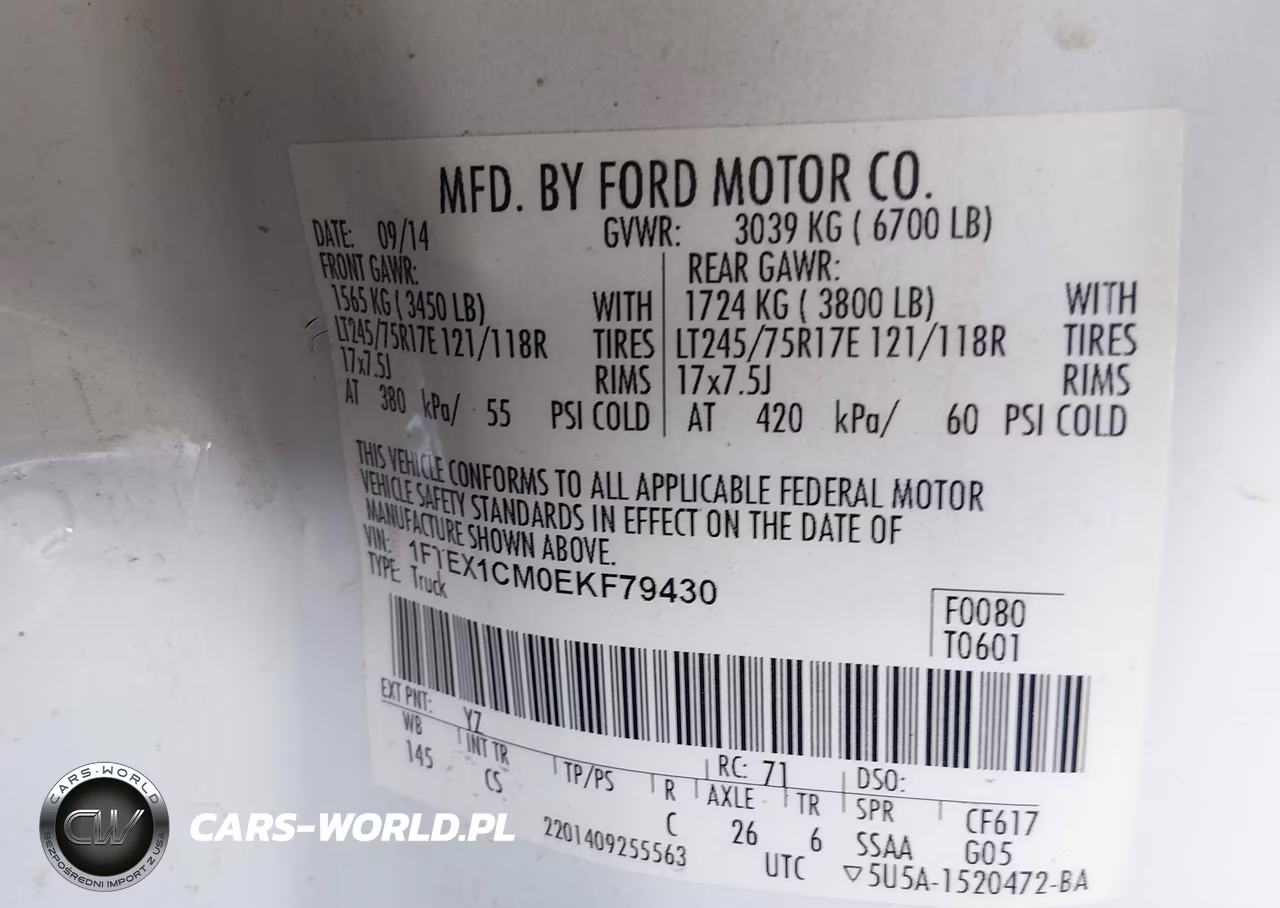 2014 Ford F-150 Xl VIN:1FTEX1CM0EKF79430 - 9