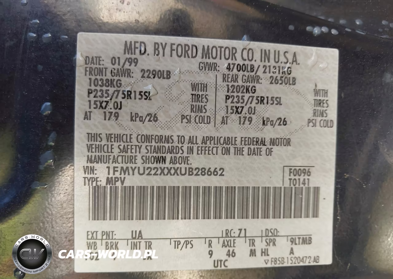 1999 Ford Explorer Sport VIN:1FMYU22XXXUB28662 - 9