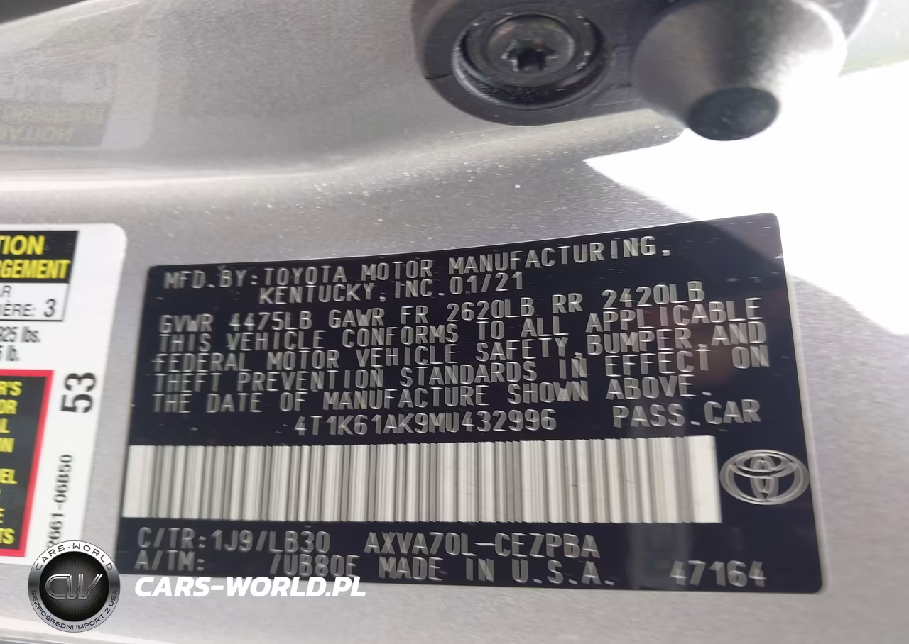 2021 Toyota Camry Xse VIN:4T1K61AK9MU432996 - 9