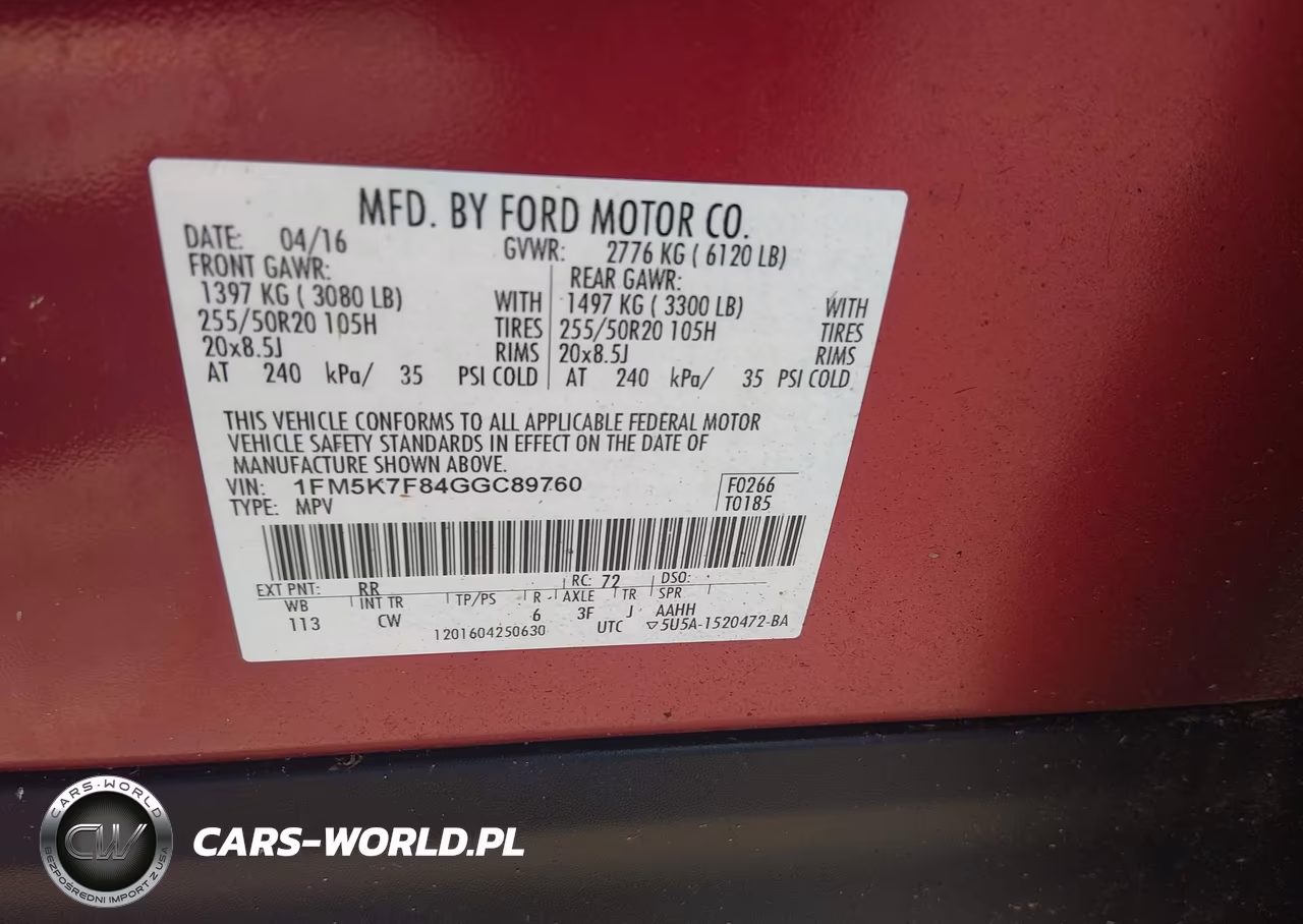 2016 Ford Explorer Limited VIN:1FM5K7F84GGC89760 - 9