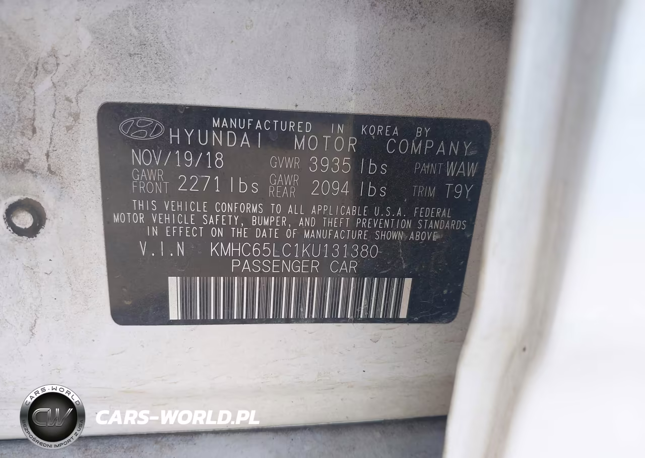 2019 Hyundai Ioniq Hybrid Blue VIN:KMHC65LC1KU131380 - 9