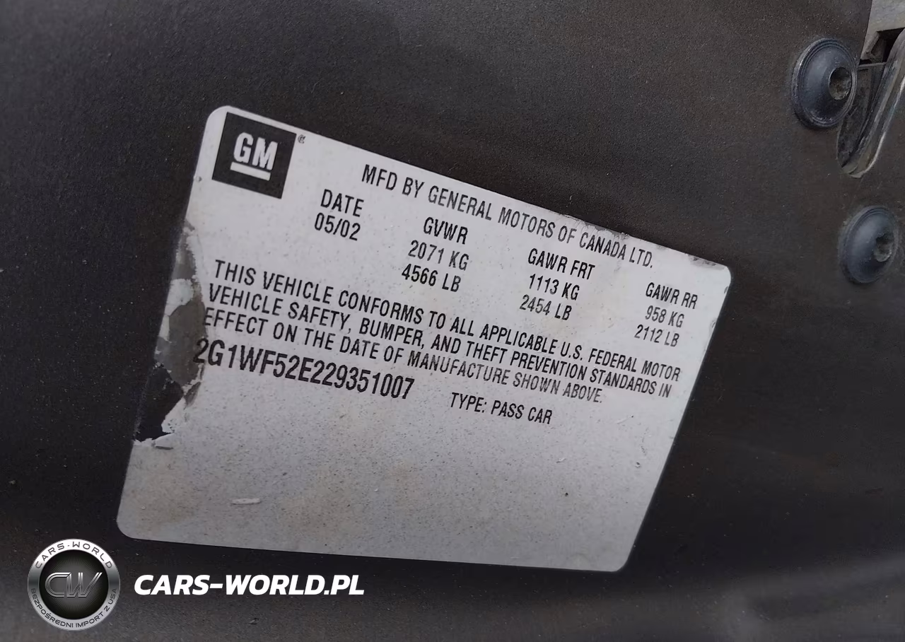 2002 Chevrolet Impala VIN:2G1WF52E229351007 - 9