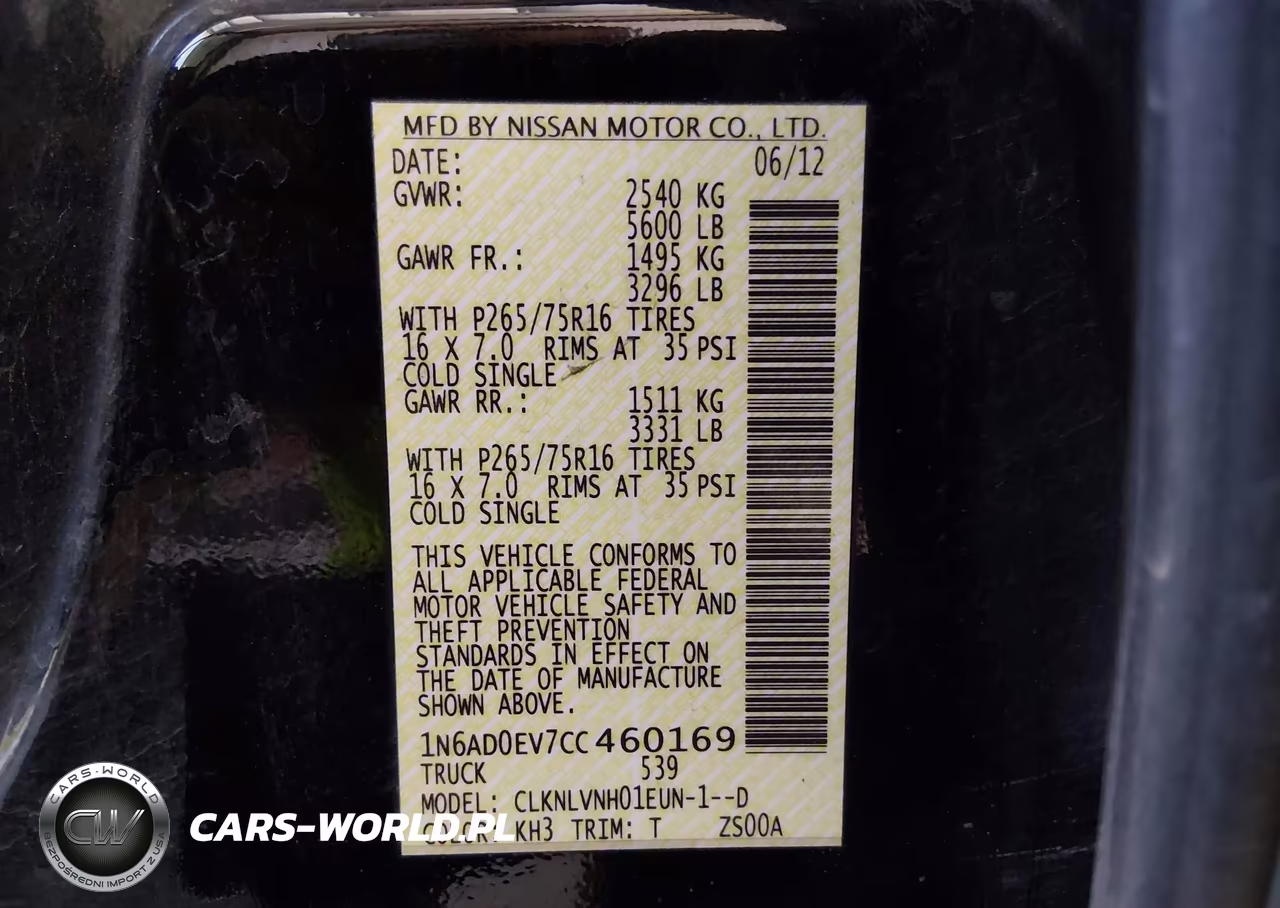 2012 Nissan Frontier Pro-4X VIN:1N6AD0EV7CC460169 - 9