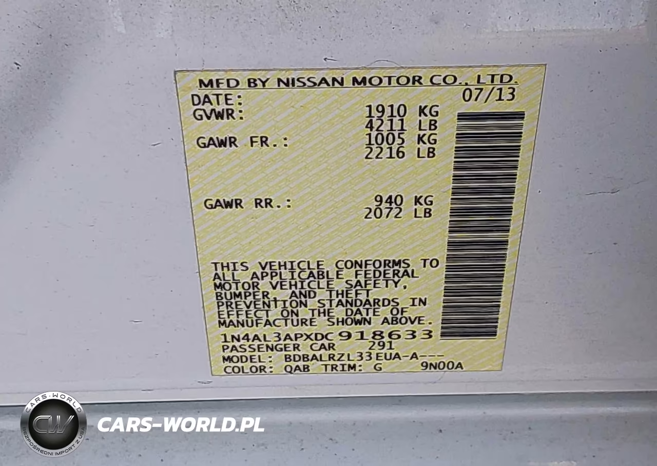 2013 Nissan Altima 2.5 S VIN:1N4AL3APXDC918633 - 9