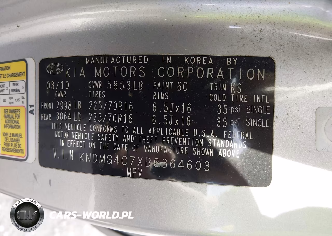 2011 Kia Sedona Lx VIN:KNDMG4C7XB6364603 - 9