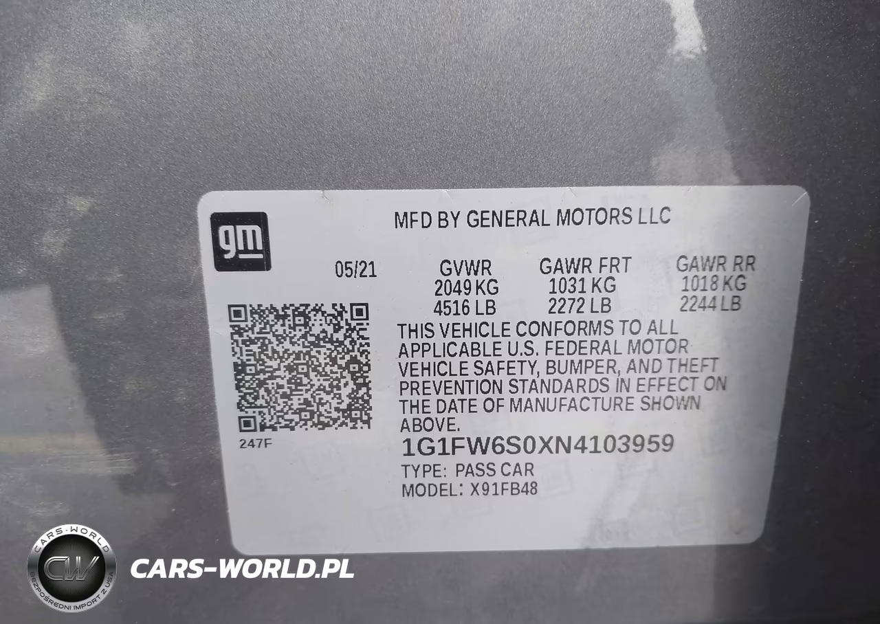 2022 Chevrolet Bolt Ev Fwd 1Lt VIN:1G1FW6S0XN4103959 - 9