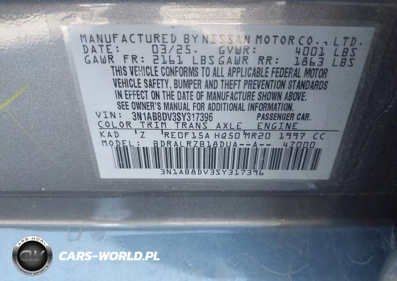 2025 Nissan Sentra Sr VIN:3N1AB8DV3SY317396 - 9
