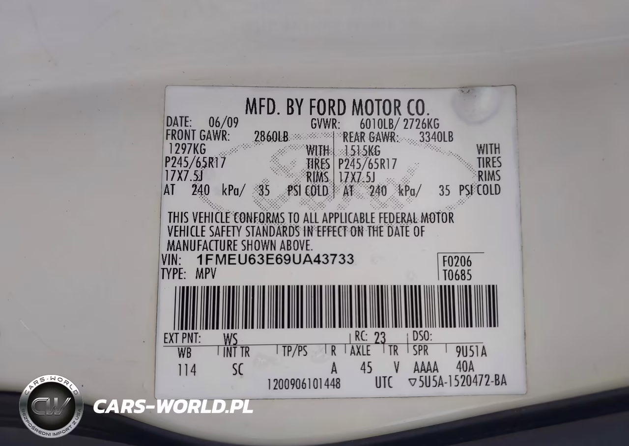 2009 Ford Explorer Xlt VIN:1FMEU63E69UA43733 - 9