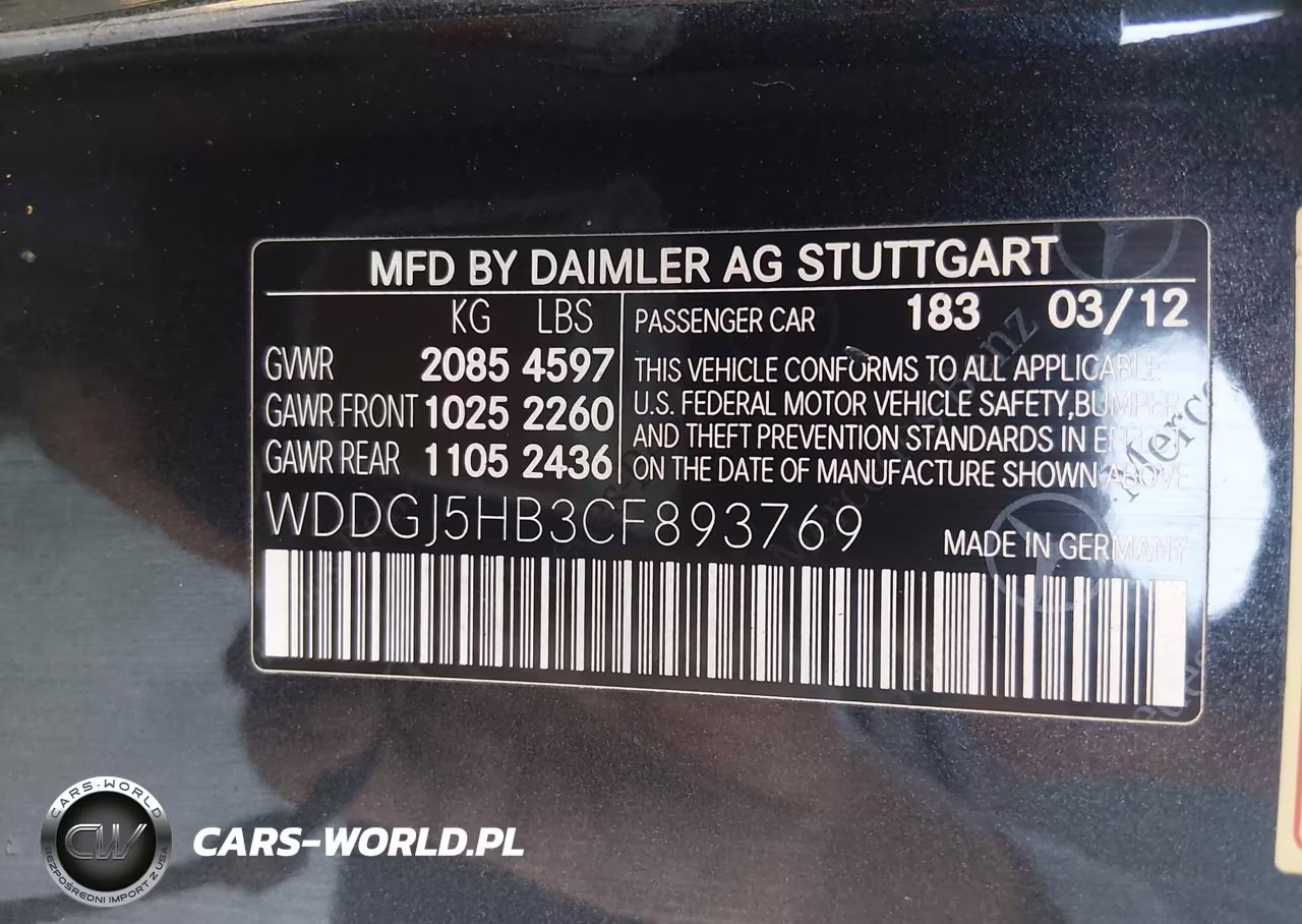 2012 Mercedes-Benz C 350 Sport VIN:WDDGJ5HB3CF893769 - 12
