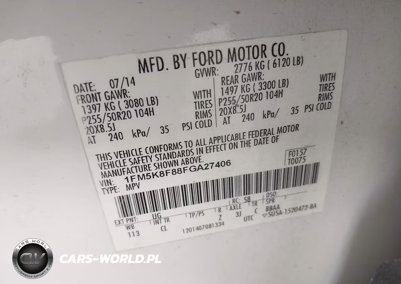 2015 Ford Explorer Limited VIN:1FM5K8F88FGA27406 - 9
