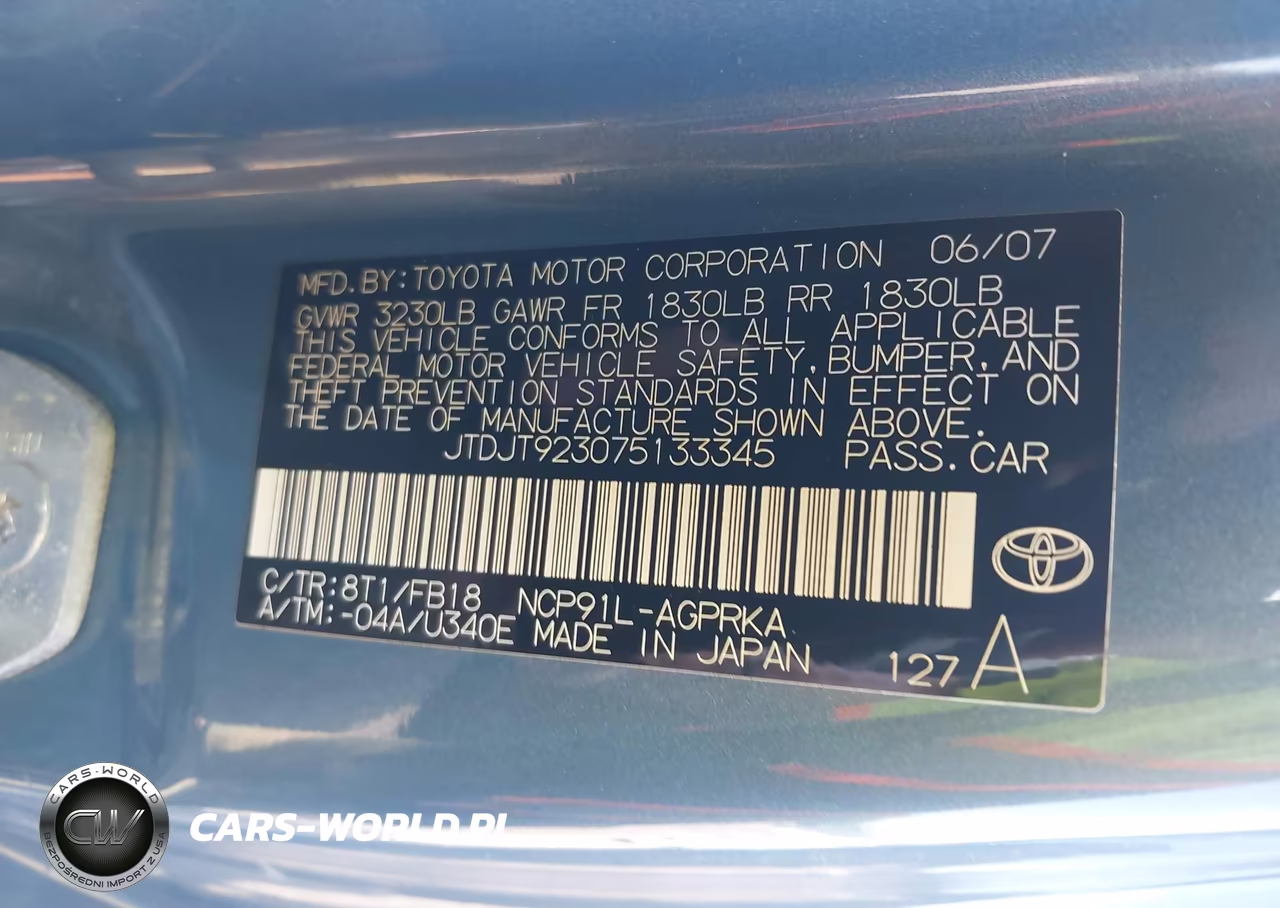 2007 Toyota Yaris VIN:JTDJT923075133345 - 9