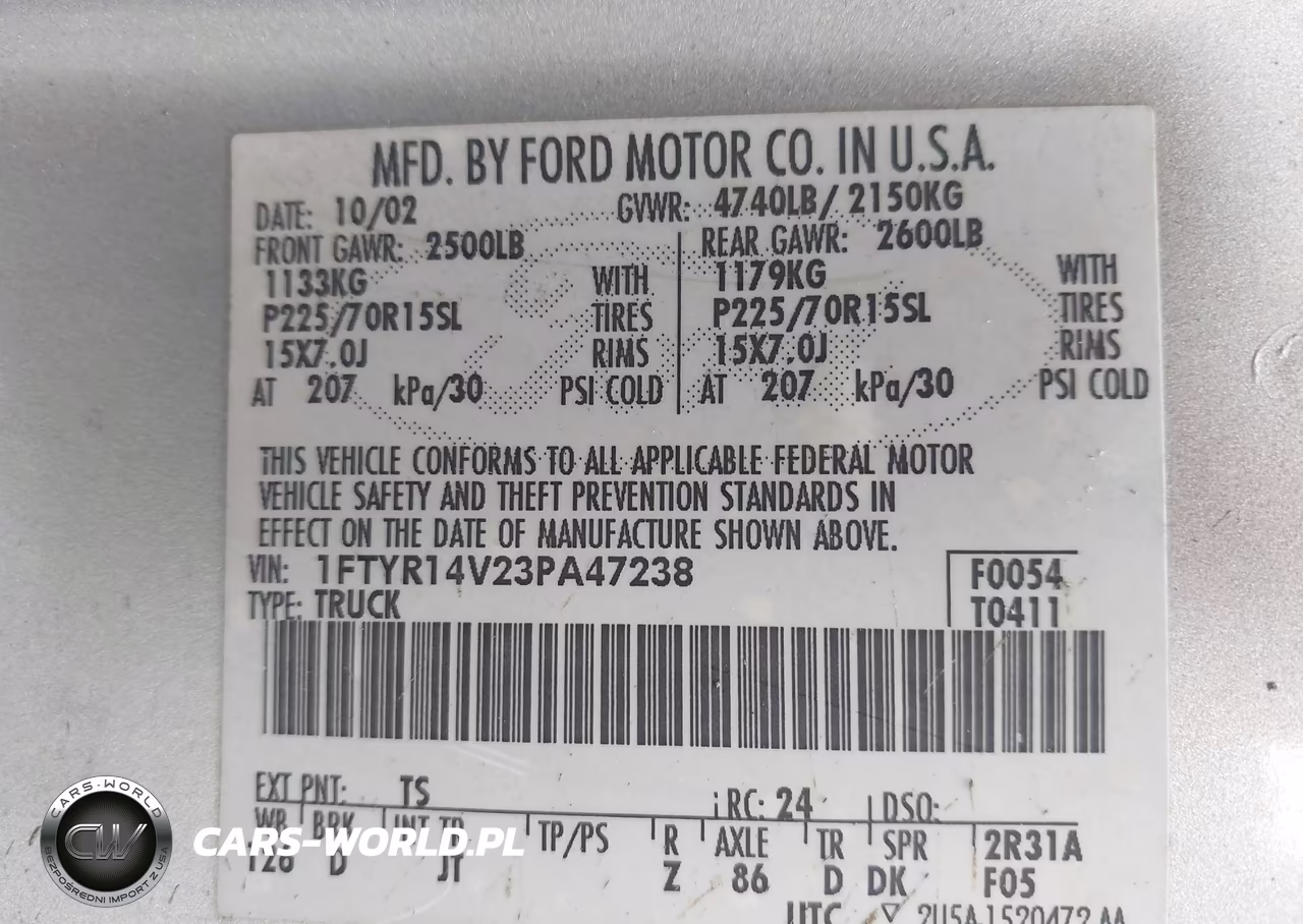 2003 Ford Ranger Edge-Tremor-Xl-Xlt VIN:1FTYR14V23PA47238 - 9