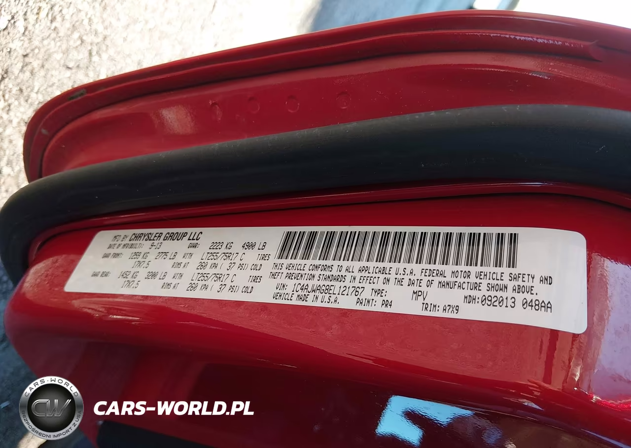2014 Jeep Wrangler Sport VIN:1C4AJWAG8EL121767 - 9