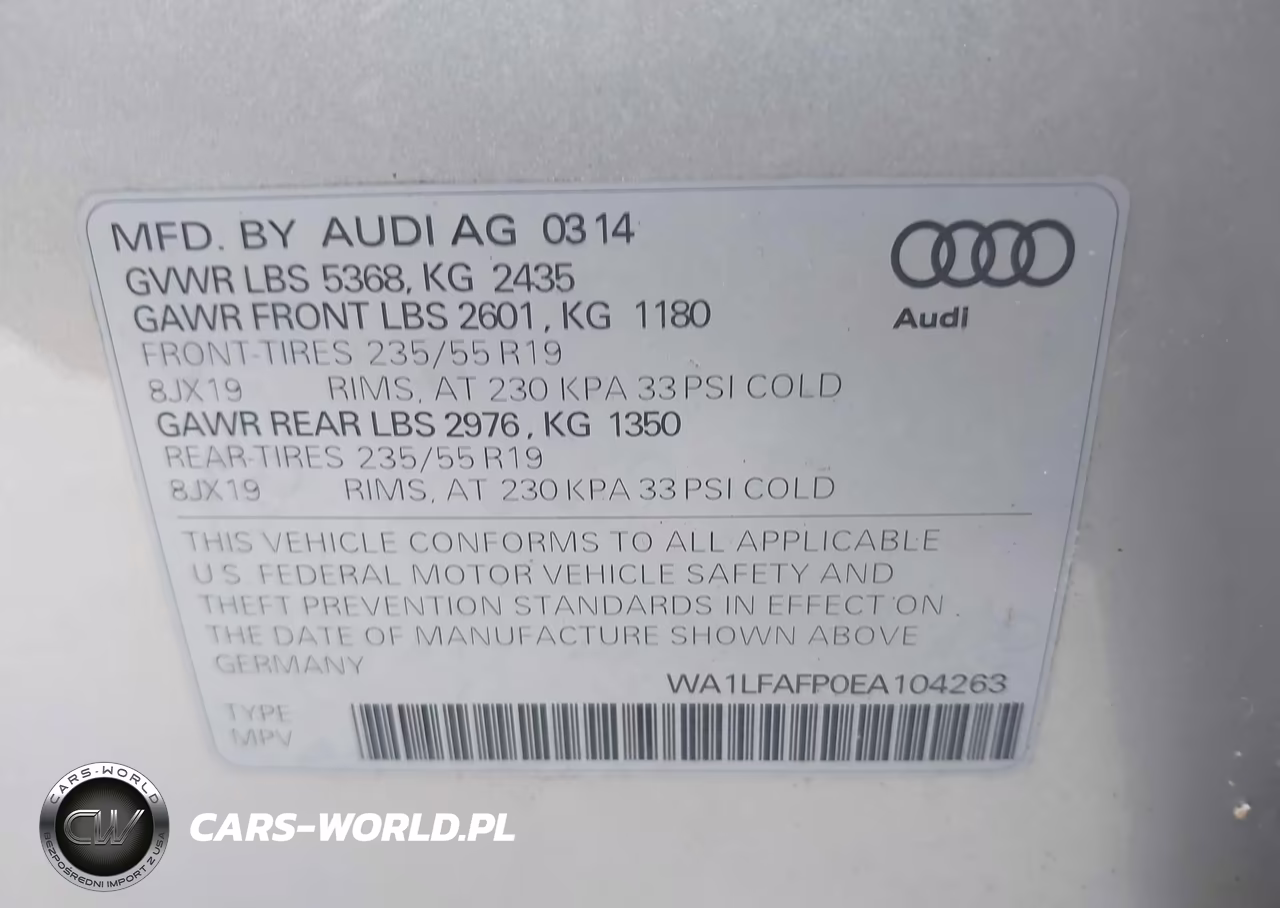 2014 Audi Q5 2.0T Premium VIN:WA1LFAFP0EA104263 - 9