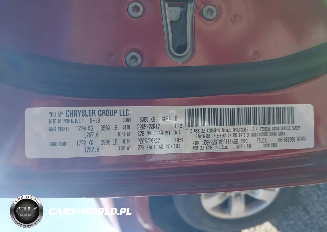 2014 Ram 1500 Tradesman VIN:1C6RR7ST0ES111468 - 9