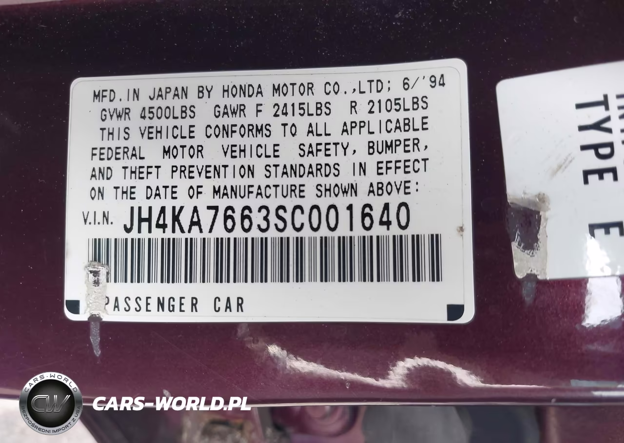 1995 Acura Legend L VIN:JH4KA7663SC001640 - 9