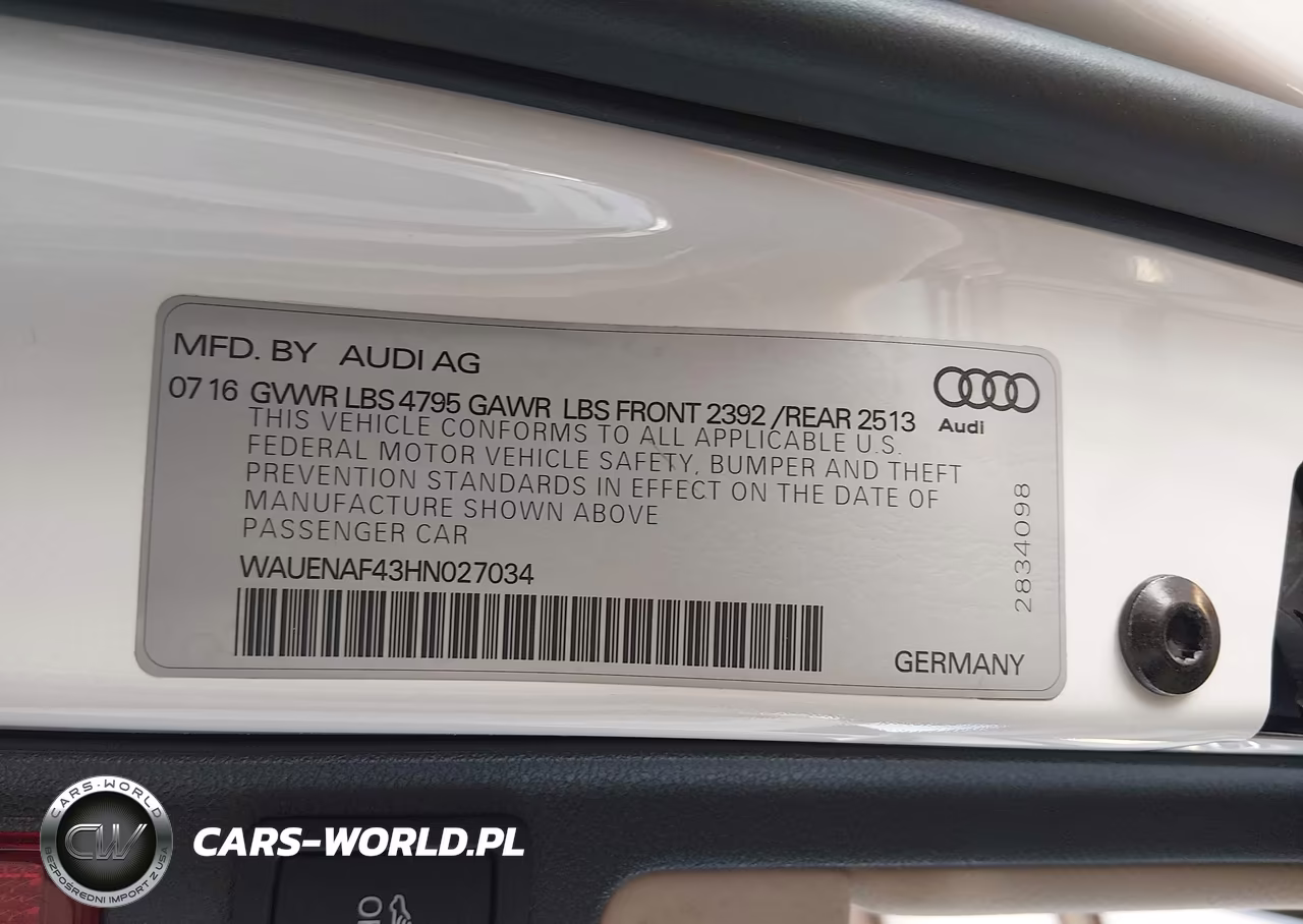 2017 Audi A4 2.0T Premium VIN:WAUENAF43HN027034 - 9