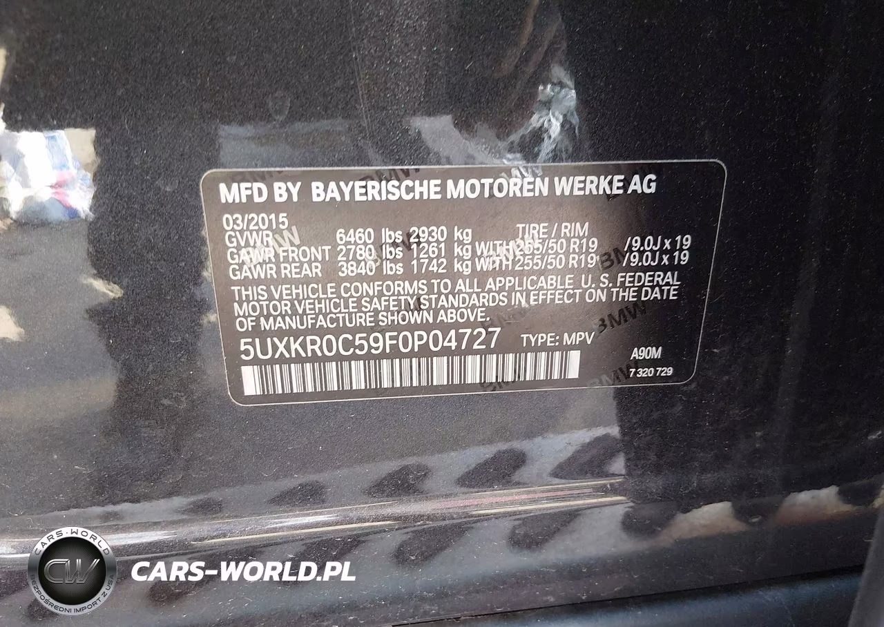 2015 BMW X5 xDrive35I VIN:5UXKR0C59F0P04727 - 9