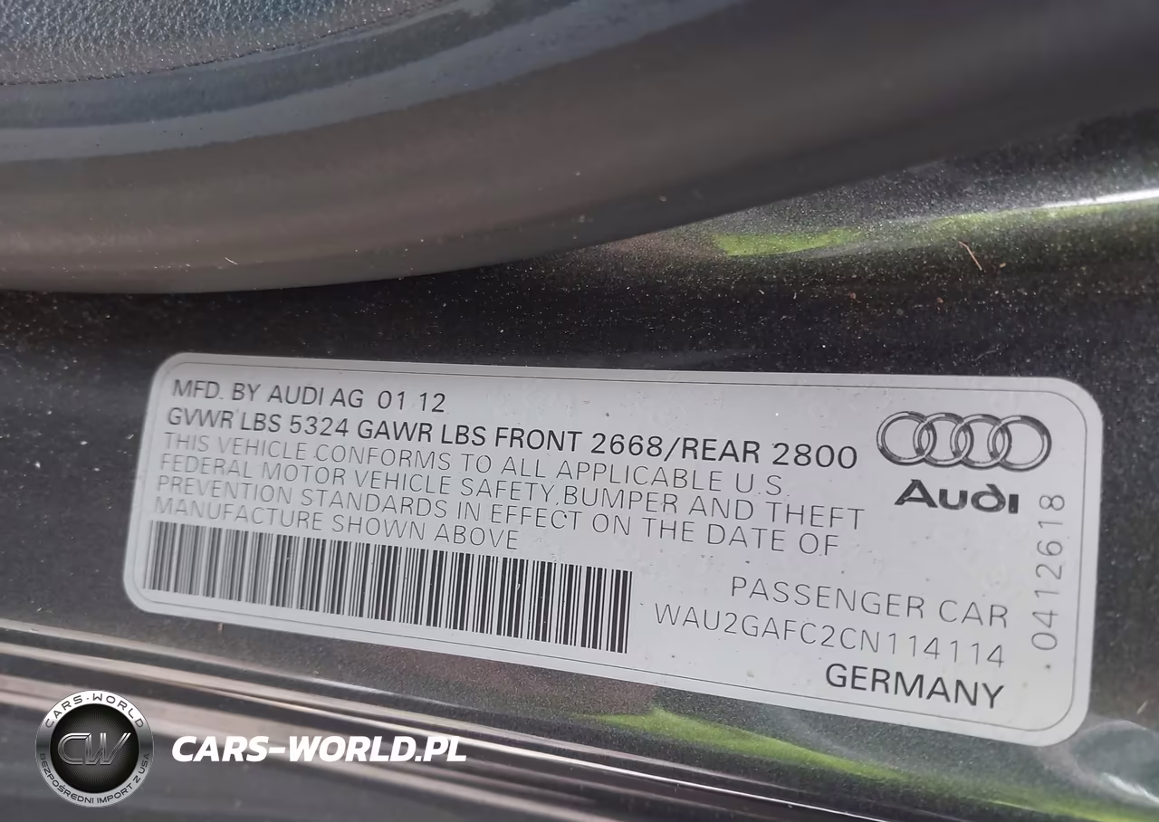 2012 Audi A7 Premium VIN:WAU2GAFC2CN114114 - 9