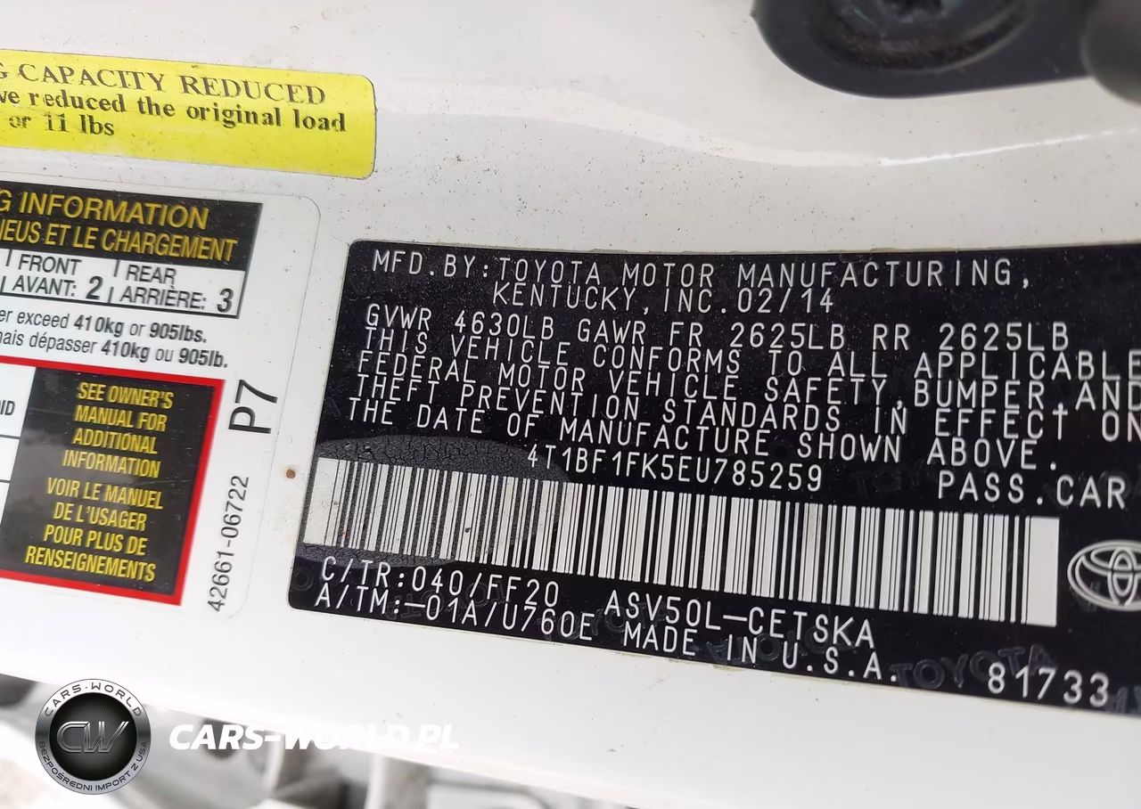 2014 Toyota Camry Se VIN:4T1BF1FK5EU785259 - 9