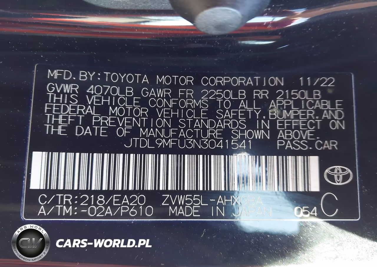 2022 Toyota Prius Xle Awd-E VIN:JTDL9MFU3N3041541 - 9