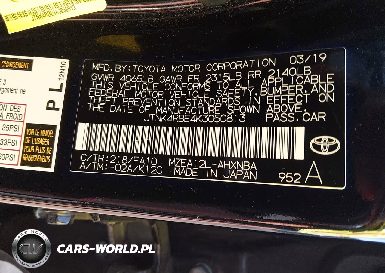 2019 Toyota Corolla Se VIN:JTNK4RBE4K3050813 - 9