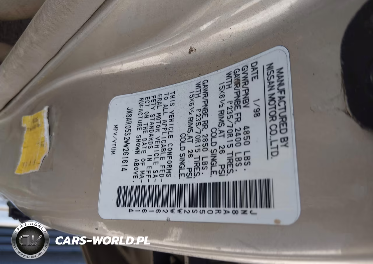 1998 Nissan Pathfinder Le-Xe VIN:JN8AR05S2WW261614 - 9