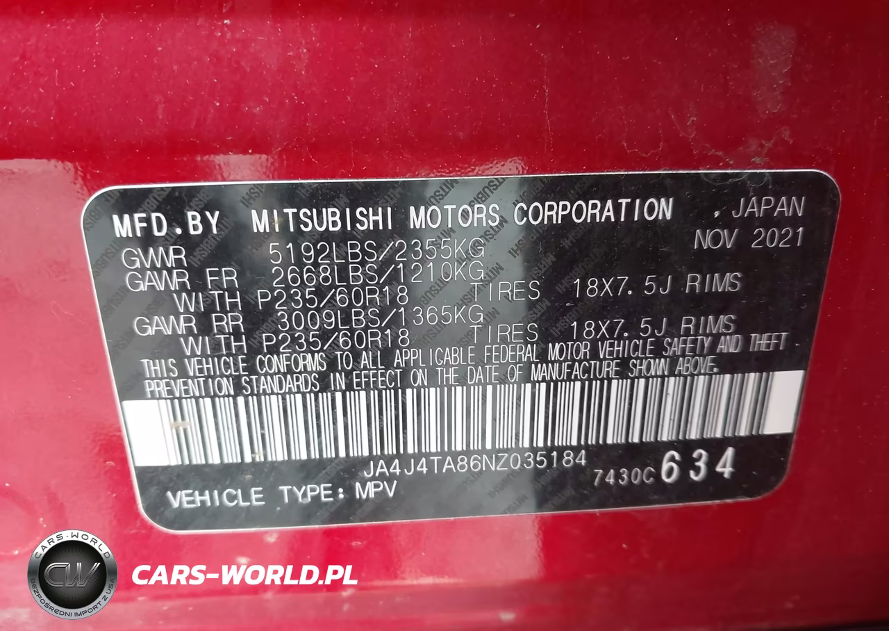 2022 Mitsubishi Outlander Es 2.5 S-Awc VIN:JA4J4TA86NZ035184 - 9
