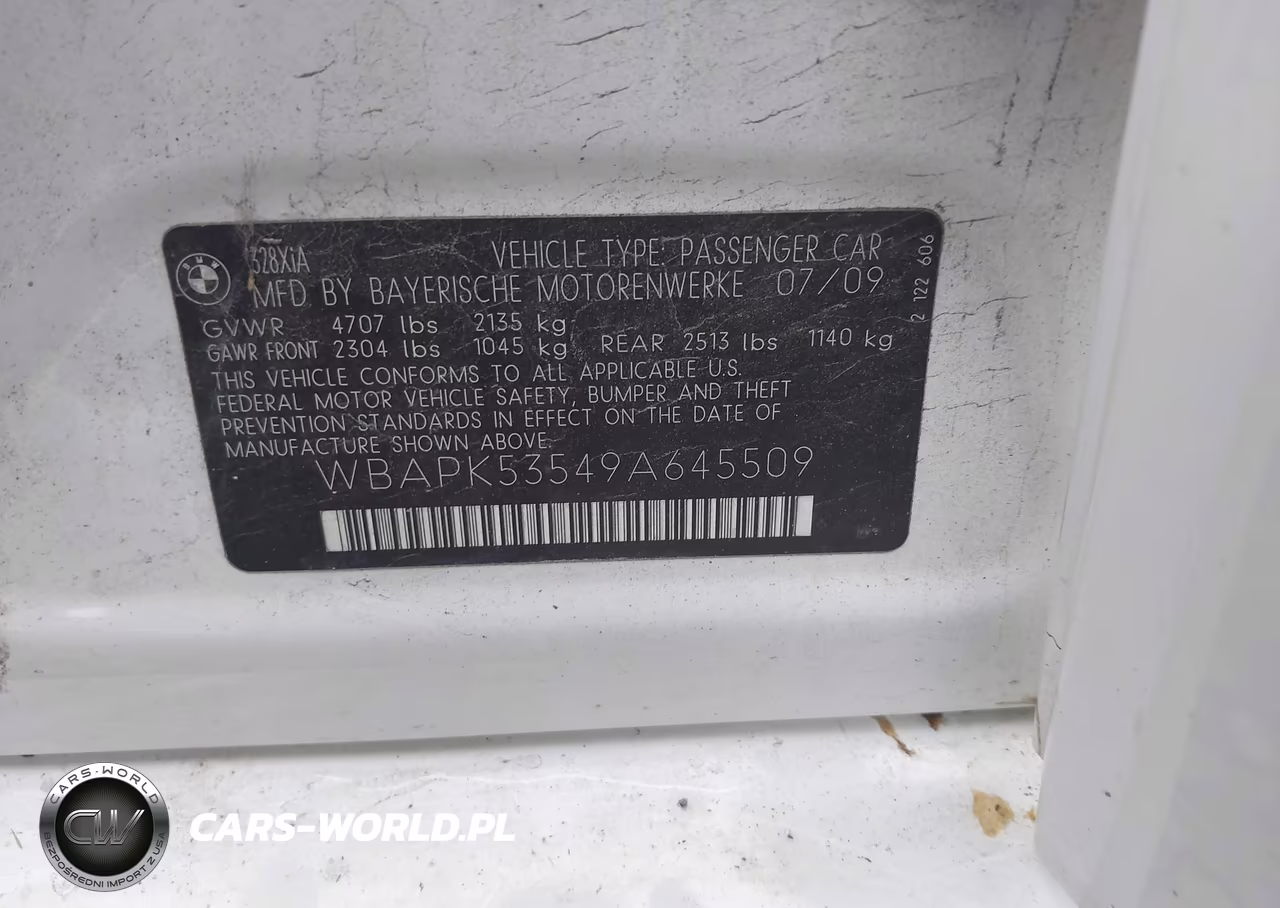 2009 BMW 328I xDrive VIN:WBAPK53549A645509 - 9