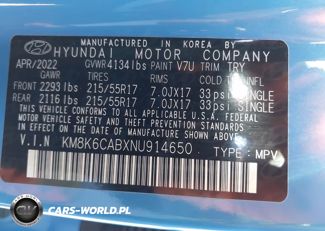 2022 Hyundai Kona Sel VIN:KM8K6CABXNU914650 - 9