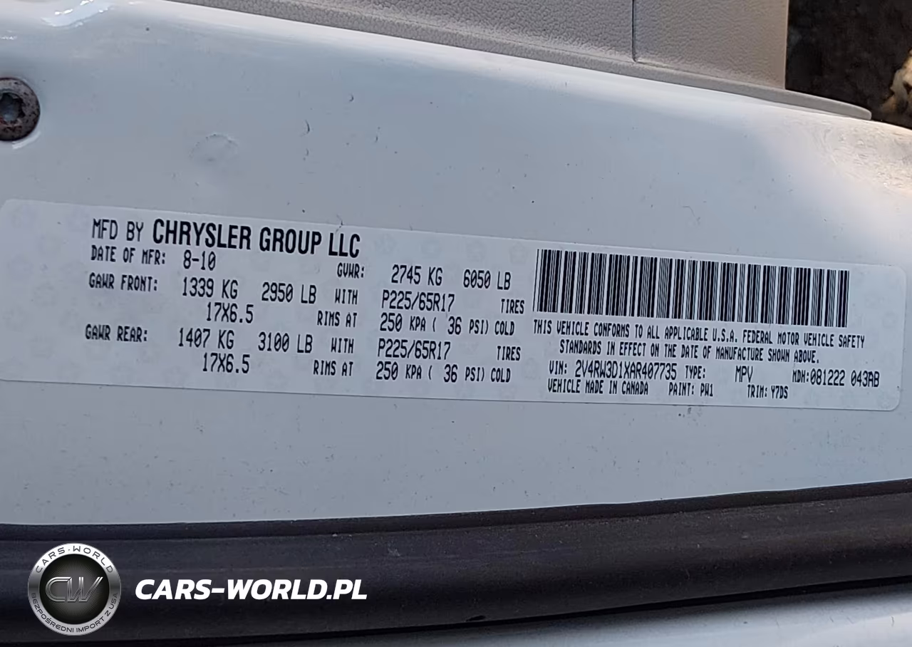 2010 Volkswagen Routan Se VIN:2V4RW3D1XAR407735 - 9