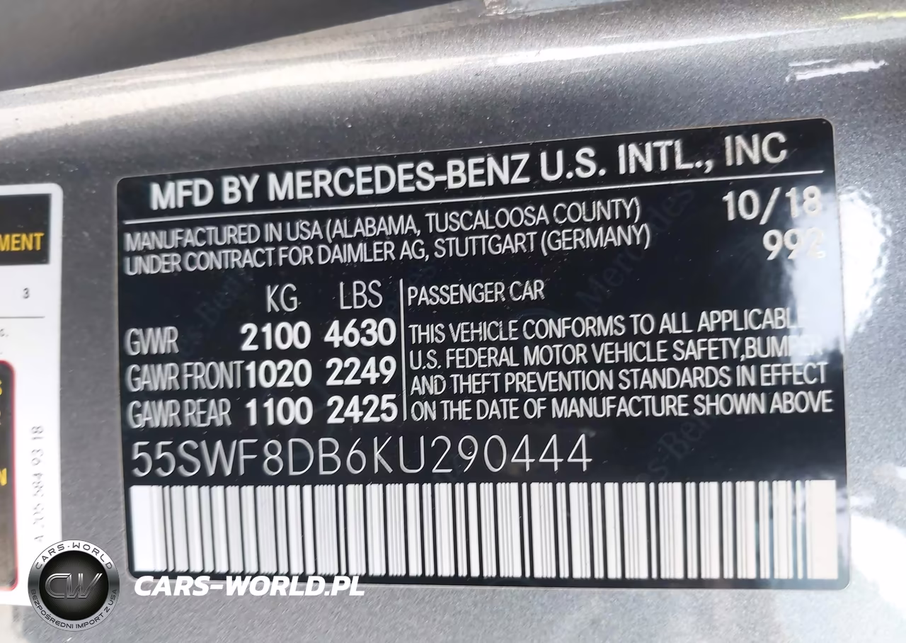 2019 Mercedes-Benz C 300 VIN:55SWF8DB6KU290444 - 9
