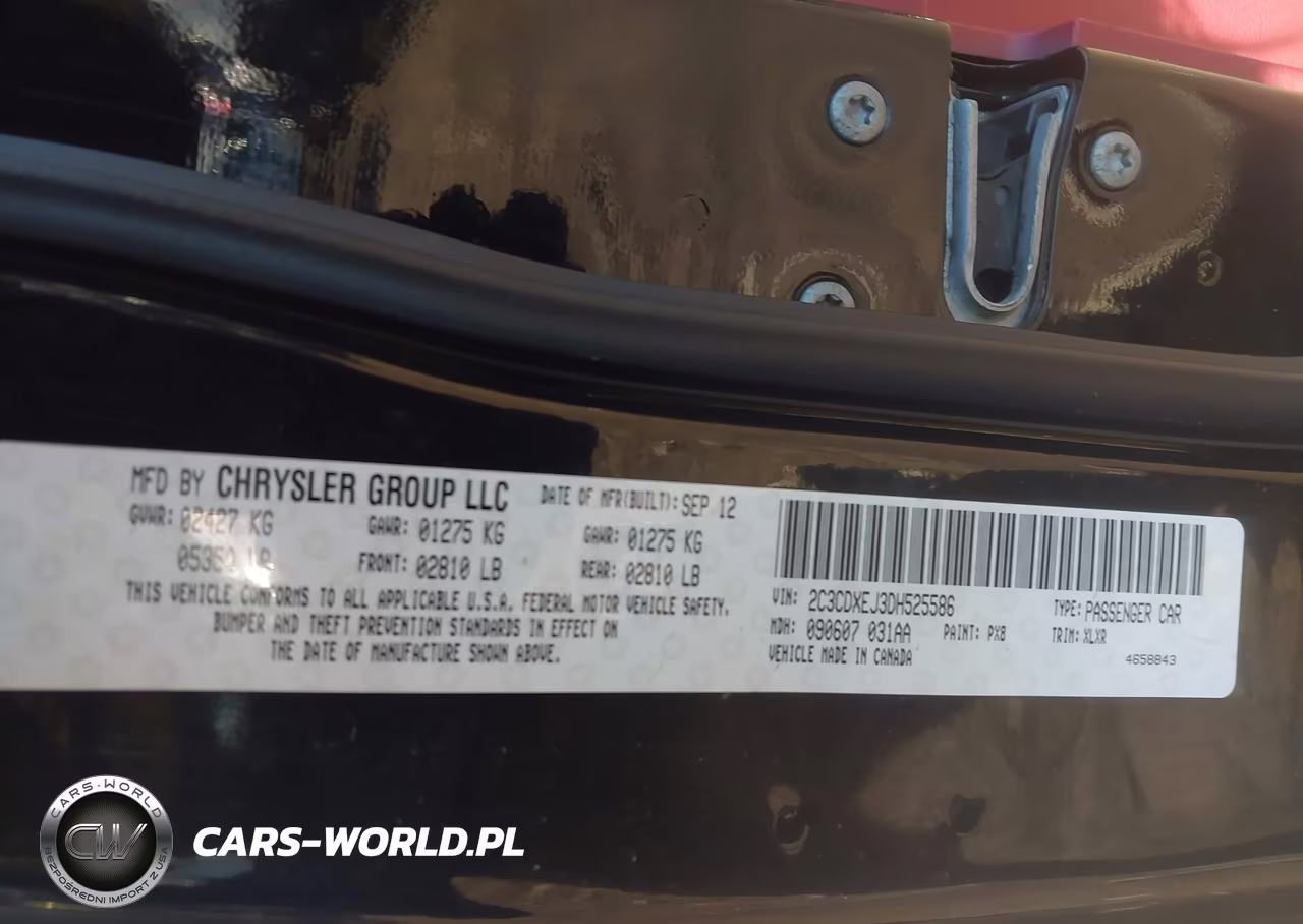 2013 Dodge Charger Srt8 VIN:2C3CDXEJ3DH525586 - 9