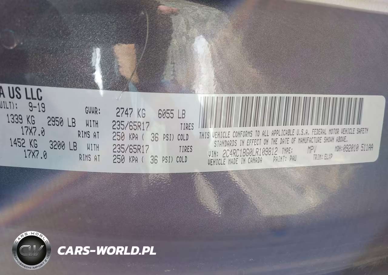 2020 Chrysler Pacifica Touring L VIN:2C4RC1BG0LR109812 - 9
