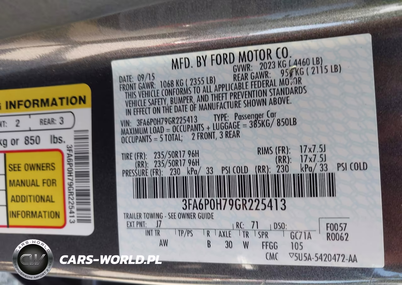 2016 Ford Fusion Se VIN:3FA6P0H79GR225413 - 9