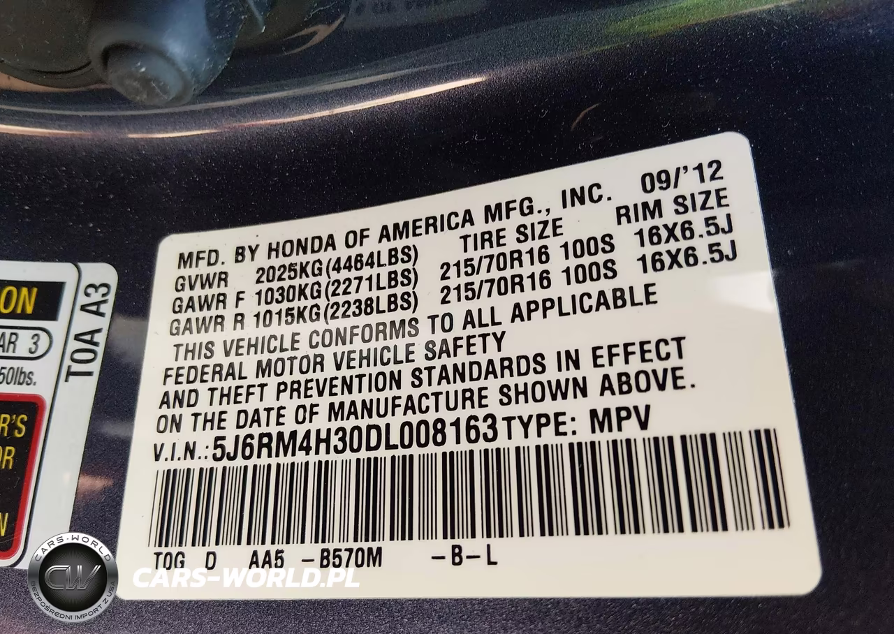 2013 Honda Cr-V Lx VIN:5J6RM4H30DL008163 - 9