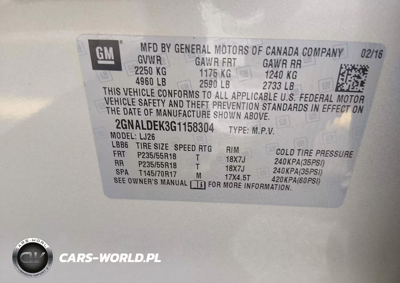 2016 Chevrolet Equinox Ltz VIN:2GNALDEK3G1158304 - 9