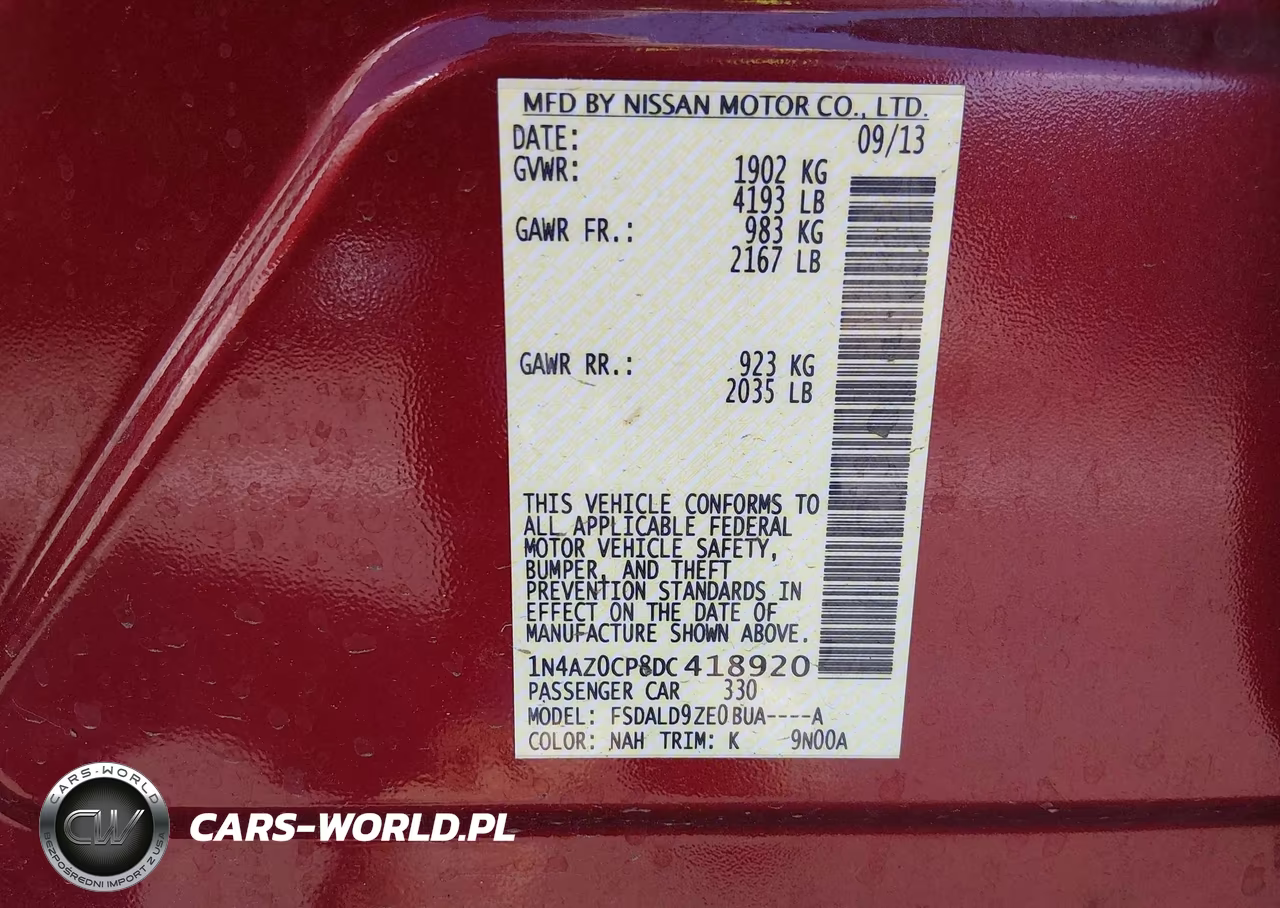 2013 Nissan Leaf Sv VIN:1N4AZ0CP8DC418920 - 9