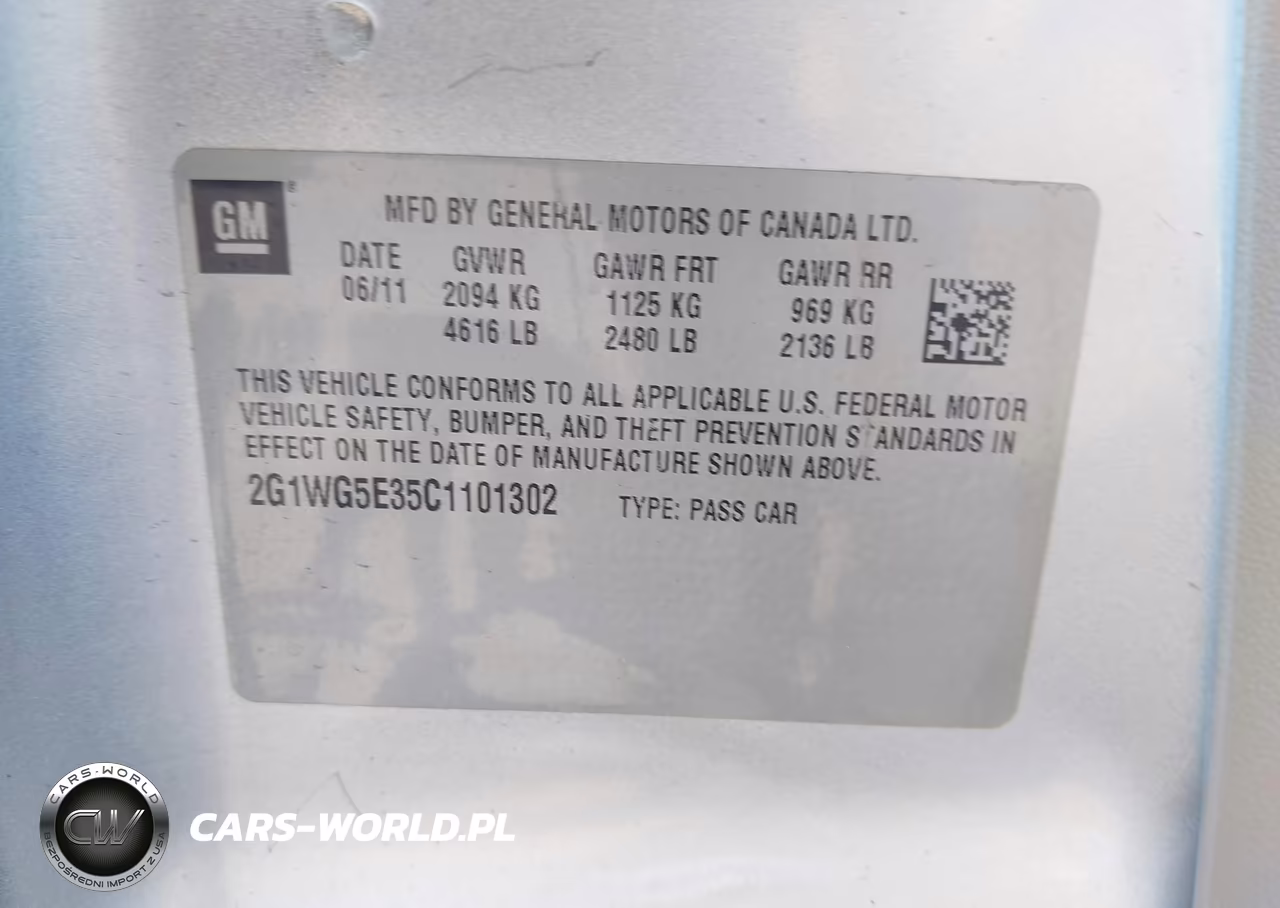 2012 Chevrolet Impala Lt Fleet VIN:2G1WG5E35C1101302 - 9