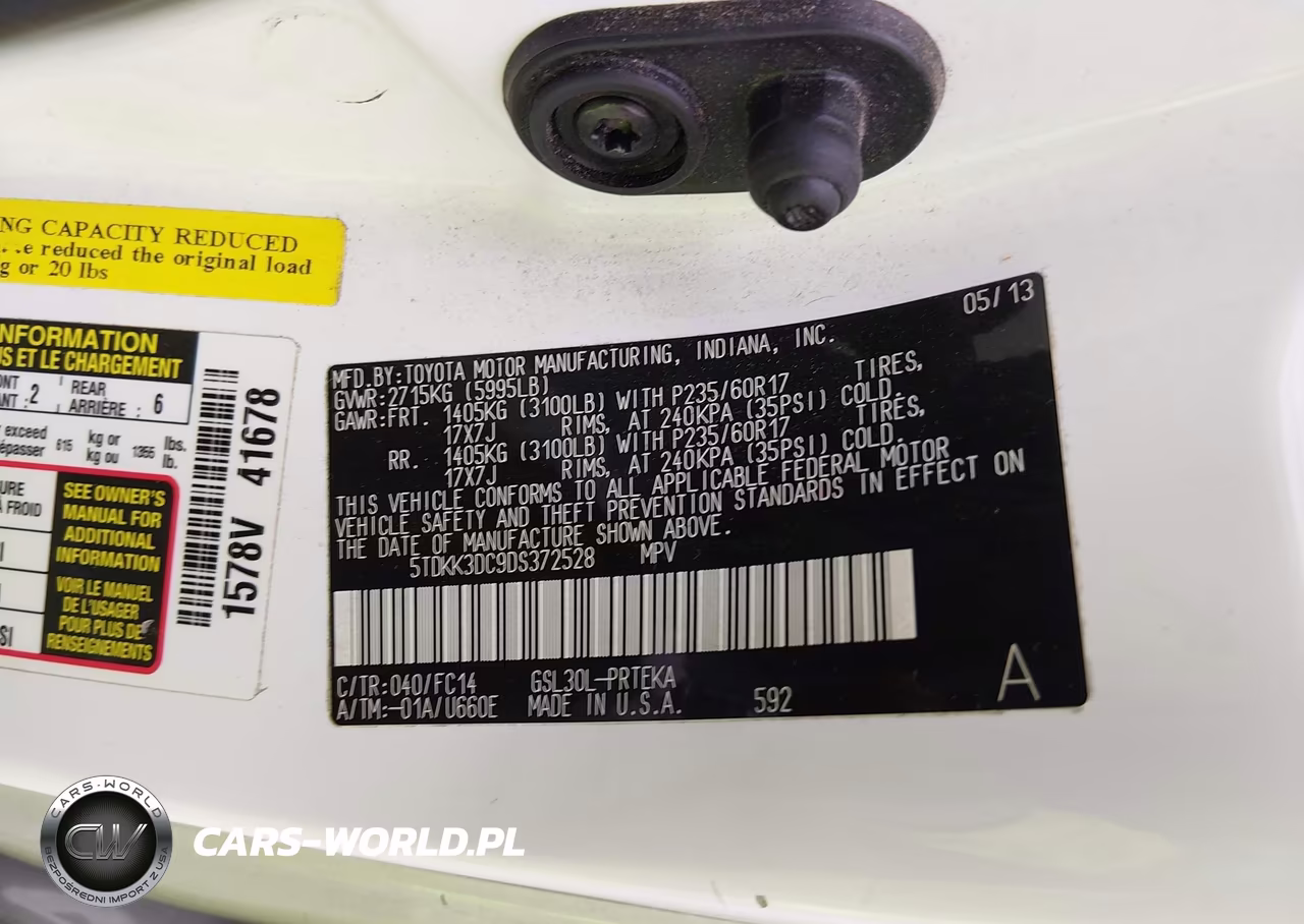 2013 Toyota Sienna Le V6 8 Passenger VIN:5TDKK3DC9DS372528 - 9