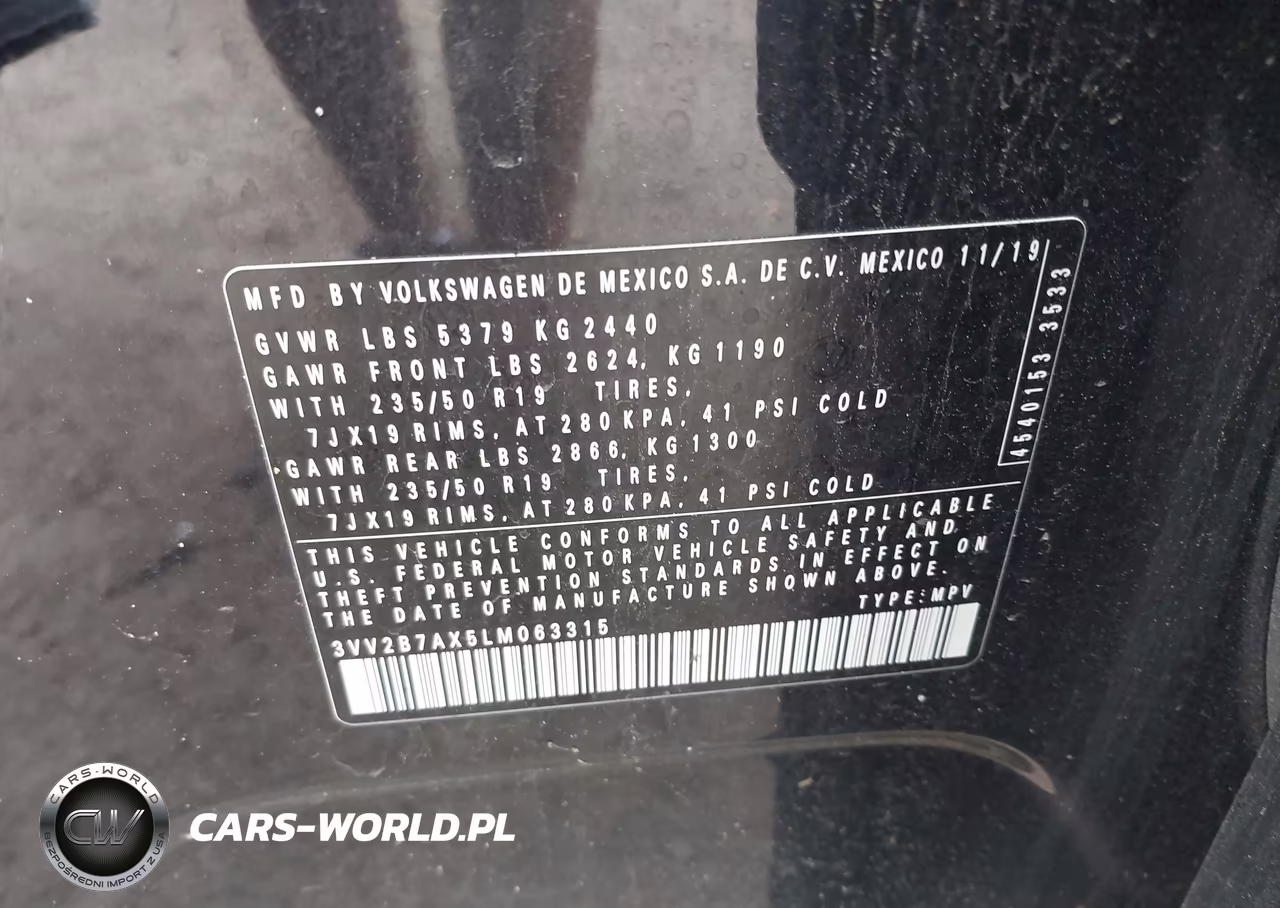 2020 Volkswagen Tiguan 2.0T Se-2.0T Se R-Line Black-2.0T Sel VIN:3VV2B7AX5LM063315 - 9