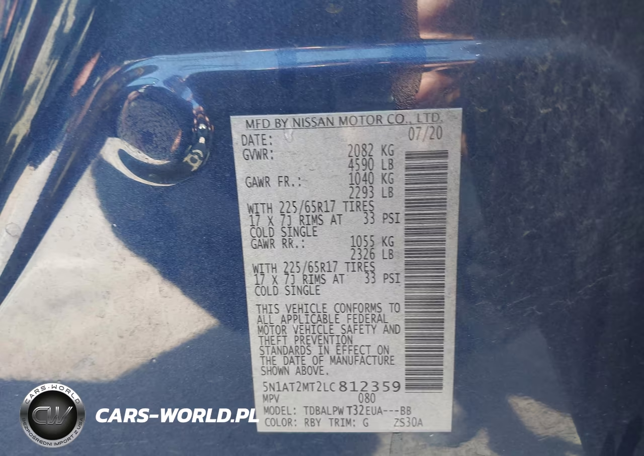 2020 Nissan Rogue S Fwd VIN:5N1AT2MT2LC812359 - 9
