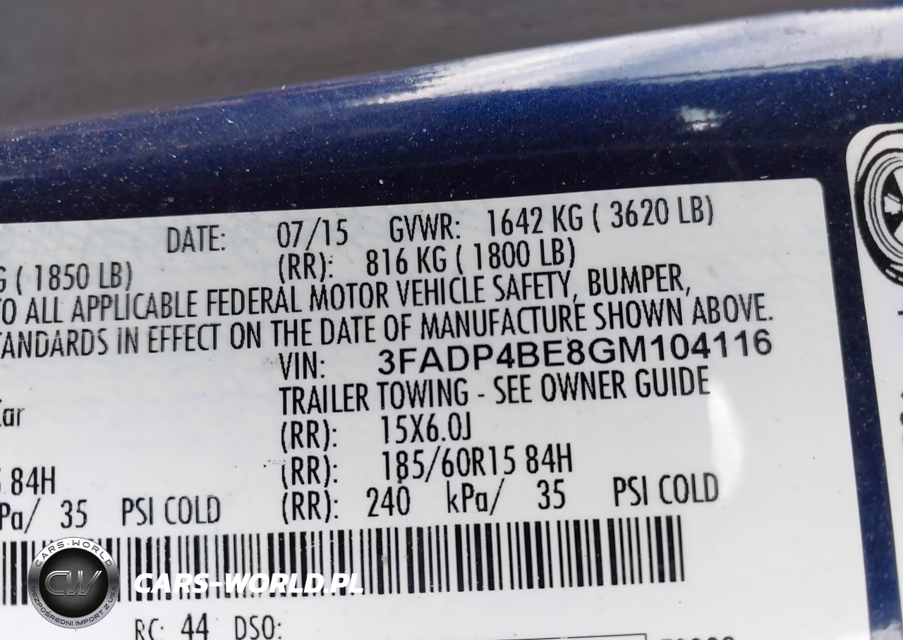 2016 Ford Fiesta Se VIN:3FADP4BE8GM104116 - 9
