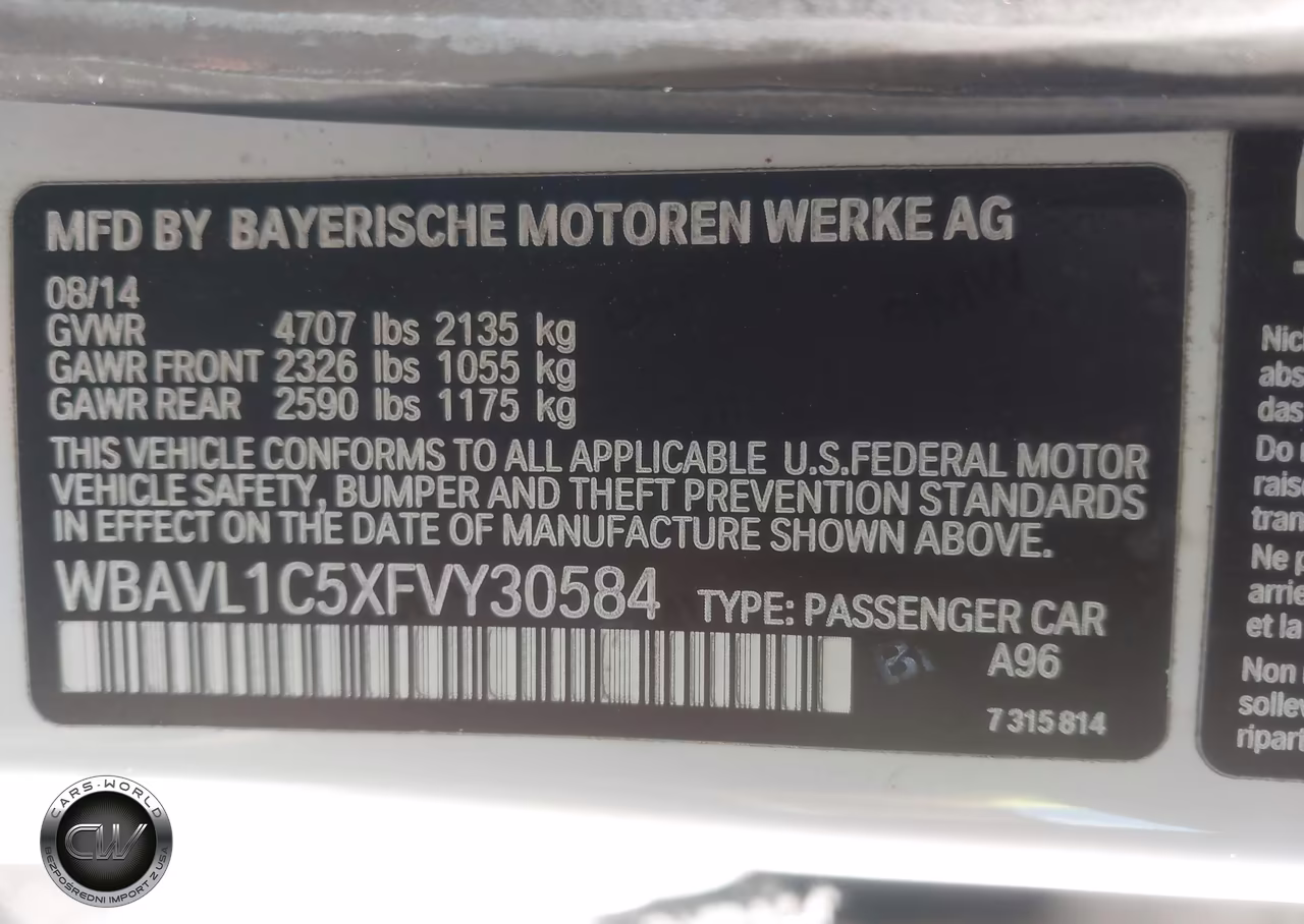 2015 BMW X1 xDrive28I VIN:WBAVL1C5XFVY30584 - 9
