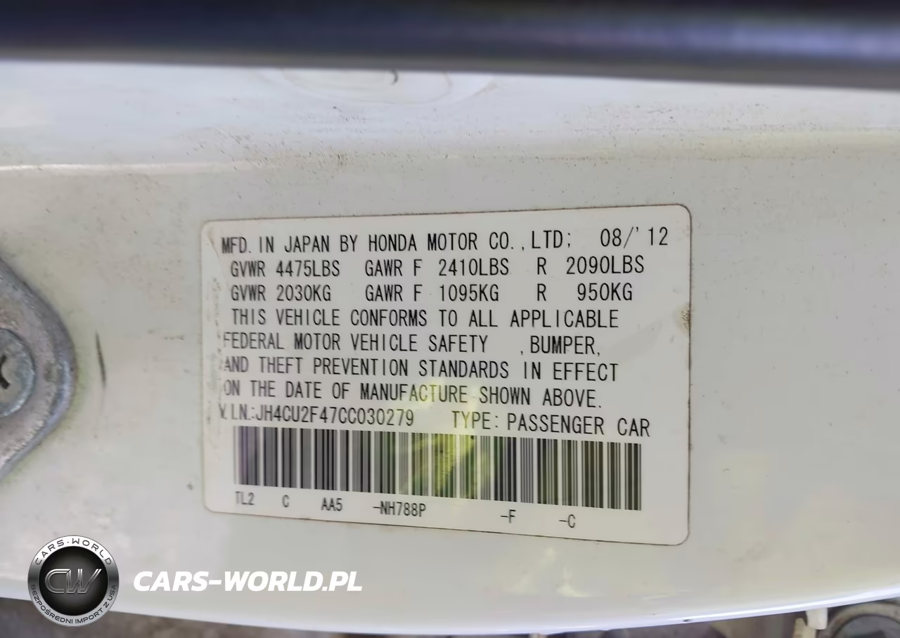2012 Acura Tsx 2.4 VIN:JH4CU2F47CC030279 - 9