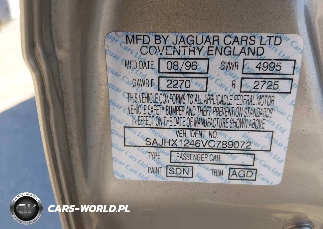 1997 Jaguar Xj6 VIN:SAJHX1246VC789072 - 9