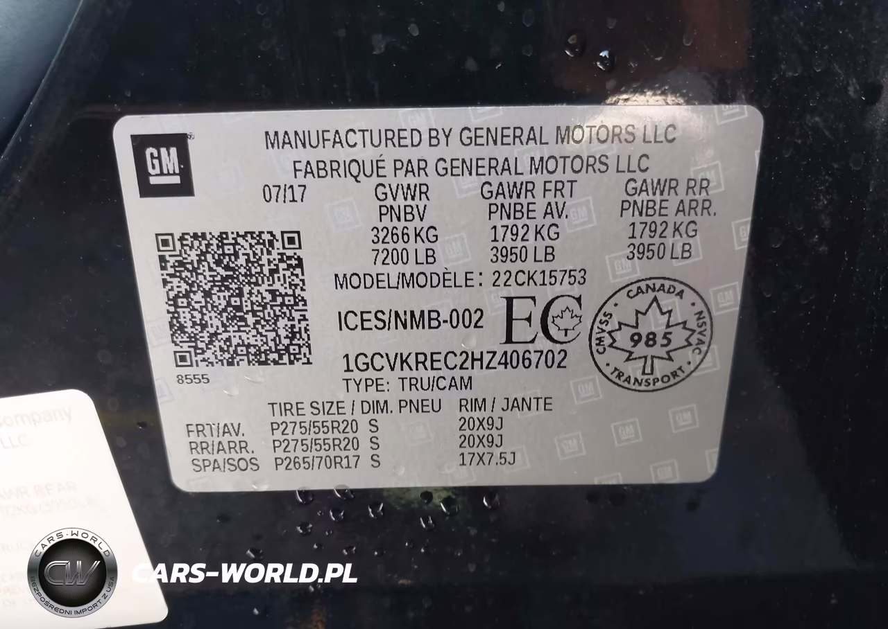 2017 Chevrolet Silverado 1500 2Lt VIN:1GCVKREC2HZ406702 - 9
