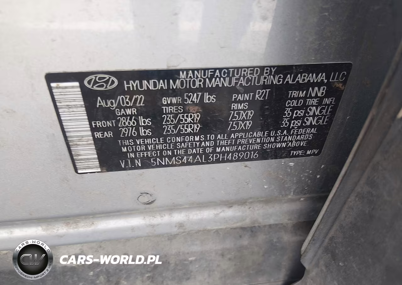 2023 Hyundai Santa Fe Limited VIN:5NMS44AL3PH489016 - 9