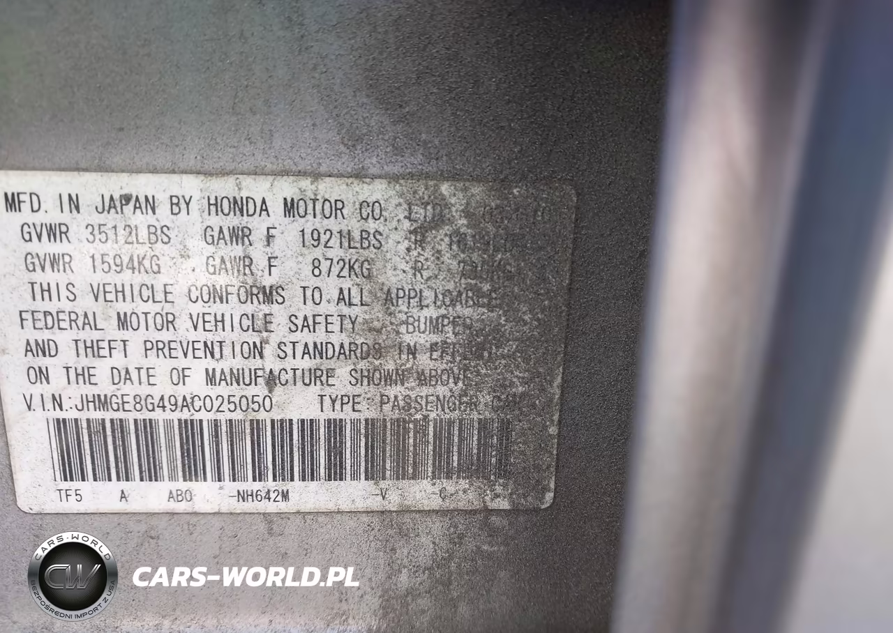 2010 Honda Fit Sport VIN:JHMGE8G49AC025050 - 9