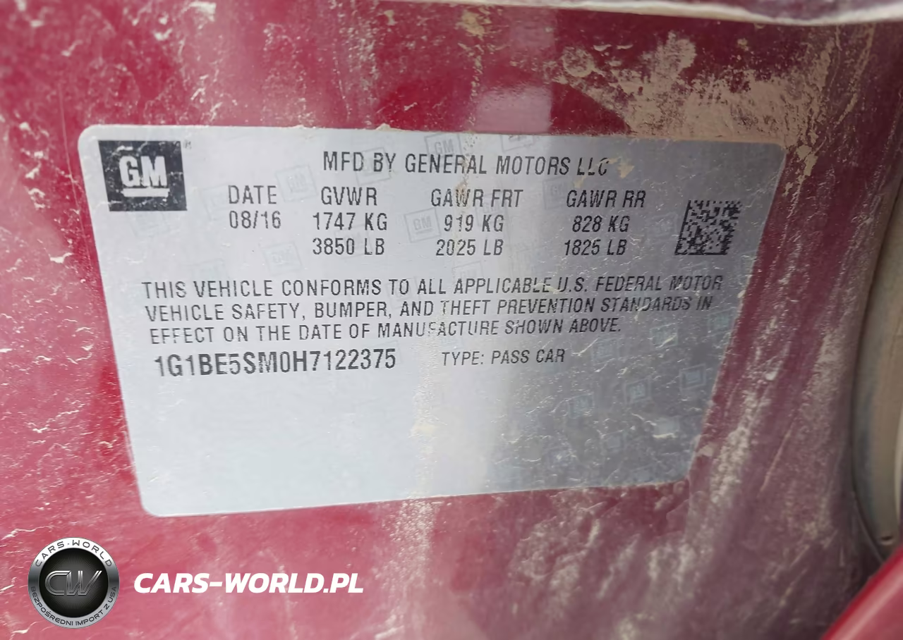 2017 Chevrolet Cruze Lt Auto VIN:1G1BE5SM0H7122375 - 9